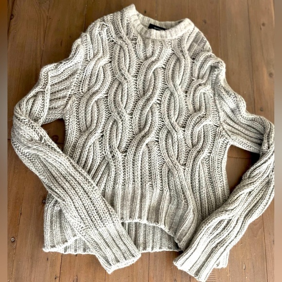 Cedric Charlier grey chunky 75% alpaca sweater - Picture 1 of 5